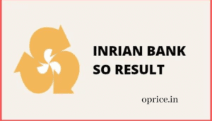 Indian Bank SO Result 2023 Answer key, Cut off marks, Merit list